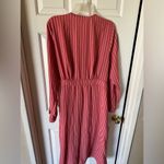 Time & Tru  Coral Striped Wrap Dress Photo 4