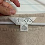 Vintage Linen Blend Cream Sleeveless Maxi Dress Tan Size 12P Photo 1