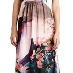 Anthropologie Corey Lynn Calter Daybreak Midi Dress Size 12 Watercolor Print Photo 0