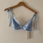 SKIMS Bridal Triangle Silk Bralette in Glacier Photo 2