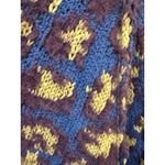 Free People Womens Little Animal Pullover Blue Fig Combo Size Medium Oversized Photo 5