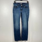 Wrangler Boot Cut Jeans Dark Wash Denim Embellished Pockets Size 7x36 Cowgirl Photo 2