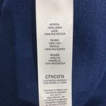 Chico's Chico’s Linen Open Front Lace Back Jacket Blue Small Photo 7