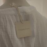 Magaschoni  100%ORGANIC COTTON TIERED WHITE MIDI DRESS SIZE L Photo 4
