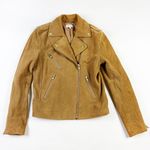 Fifth & Mode Frances Suede Leather Zip Lightweight Motorcycle Crop Jacket Coat 2 Photo 2