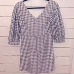 Urban Outfitters  | LENA Navy/White Gingham Baby Doll Dress | Size Medium Photo 2