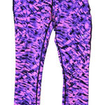 Nike Running Printed Abstract Cropped Leggings Pink Purple Black Size Medium Photo 0