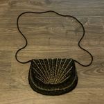 Vintage Black and Gold Beaded Crossbody Purse Photo 0