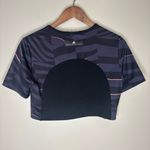 Adidas by Stella McCartney Climalite Zip Front Training Crop Tee Black Size M Photo 4