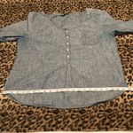 American Eagle GUC  Shirt Women’s Size XL AE Denim Pullover Long Sleeve Top Photo 7