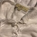 Loft ❤️ Lace Up front white lightweight sweater ❤️ Photo 3