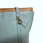 Coach May Tote in Seafoam Blue Pebbled Leather Large Bag Handbag Photo 4