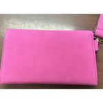 Hot Pink Suede Wristlet Clutch Purse Photo 5
