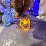 Blue Quartz Statement Necklace | Hand Photo 5