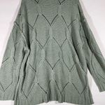 Cato COTTON BLEND WOMEN CHUNKY SWEATER W/HI-LO HEM SAGE GREEN SZ 22-24 NEW Photo 1