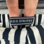 MDS Pull On Striped Shorts Womens 2 Black White Photo 3