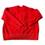 A New Day Red Crew Neck Sweater with Ribbed Details Photo 1
