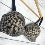Adrienne Vittadini Black & Cream Geometric Padded Underwire T-Shirt Bra Size 38C Photo 6
