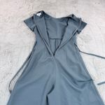 Wilfred  Juin Wide Leg Jumpsuit Short Sleeve Belted Full Length Slate Blue Size 2 Photo 6