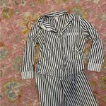Victoria's Secret Victoria’s Secret pajama set grey and cream/white size M Photo 1