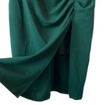 Emerald Sundae NEW Draped Slit Hem Midi Dress Hunter Green Plus Size 16 Stretch Photo 4
