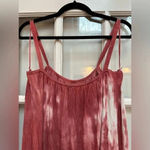 ZARA  | Red Blue Black Tie Dye Bohemian Beach Coastal Maxi Slip Dress Size M Photo 7