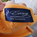 Orange Cashmere Sharkbit Hi Lo Open Front Long Cardigan sz L Size L Photo 5