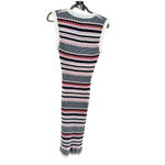 Cupcakes and Cashmere Women's Midi Dress M Navy Pink Striped Photo 3