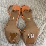 Veronica Beard  Analita‎ leather slingback peach coral heel strappy sandals 6 Photo 5