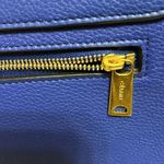 CELINE Authentic Leather/Calfskin Suede Trapeze Indigo Shoulder/Top Hand… Photo 11