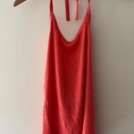 Aerie Bright Orange Coral Super Soft Halter Tie Tank Top Photo 0