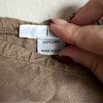 Bryn Walker Brown 100% Linen Midi Ruffle Hem Skirt Photo 5