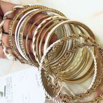 La Cotton gold tone bracelet bundle of 13 Photo 2