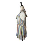 Saylor  Dress Women XL Multicolor Striped‎ V Neck Smocked Ruffle Trim Alma Mini Photo 9