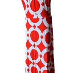 NWT, Banana Republic Factory Trefoil Print Orange and White Halter Maxi Dress Size M Photo 4