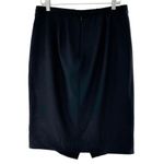 J.Crew  365 Black Asymmetrical Pencil Skirt in Everyday Wool Size 12 Tall 12T Photo 2