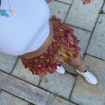 ZARA new with tags - ruffle beautiful patchwork skirt in the orange and pink toned colors Photo 1