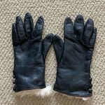 Vintage Lord & Taylor Genuine Leather Gloves Size 7.5 Fur Lining Soft Women EUC Black Photo 0