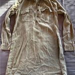 Gap Beige Button-Up Shirt Dress Photo 0