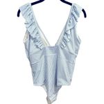 H&M Padded-cup Swimsuit Blue/White Stripes Size L NWT Photo 9