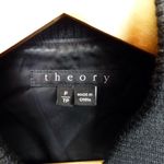 Theory Varsity Jacket Womens P Burgundy Dex Wool Leather Sleeves Academia Retro Photo 6