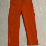 Lululemon Orange Cropped Leggings Size 4 Photo 0