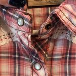 Quarter sleeve button down plaid dress shirt Size L Photo 3
