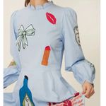 Stella Nova Million Dollar Baby Embroidered Circus Midi Dress Blue Size XS Photo 3