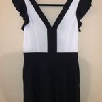 AQUA Black and White Contrast Romper Photo 0