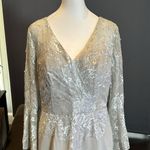 Women’s Gray Full Length Chiffon Mother of the Bride Formal Dress ZipBack Size M Size M Photo 1