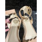 Vince Camuto  Kamperla Espadrille Wedge Toe Sandal Beige Size 8.5 M Strap Buckle Photo 1