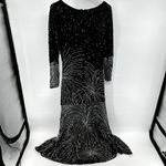Vintage Naeem Khan Riazee Lillie Rubin Gown Maxi Dress Beaded Sequin Black 8 Photo 9