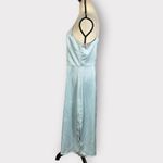 Sam Edelman  Light Blue Cutout Satin Sleeveless Cami Midi Dress Women's Sz 12 NWT Photo 3