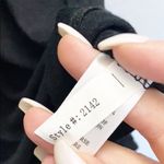 Moral Fiber  Black Choker Soft Black V Neck T-Shirt Photo 6